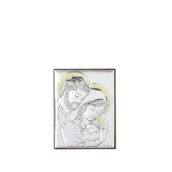 Icona Sacra Famiglia 10x7 cm Beltrami con argento Miro Silver