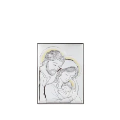 Icona Sacra Famiglia 14x10 cm Beltrami con argento Miro Silver