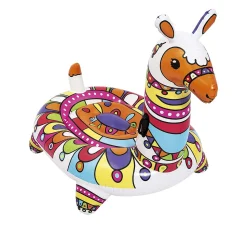 Lama gonfiabile cavalcabile Pop Art Bestway, in pvc da 203x114x137 cm