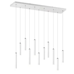 Lampada a sospensione 11 luci bianca Tubular Trio
