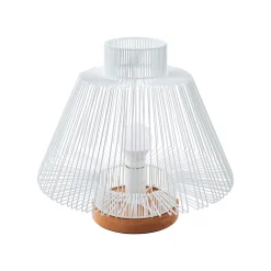 Lampada abat jour bianca in ferro 36x32x26 cm - Roy