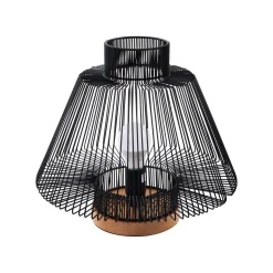 Lampada abat jour nera in ferro 36x32x26 cm - Roy