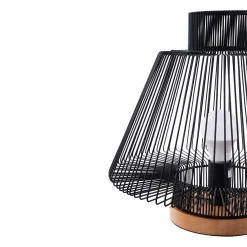 Lampada abat jour nera in ferro 36x32x26 cm - Roy