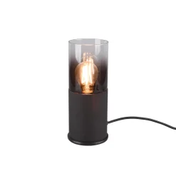 Lampada da tavolo cilindro vetro fumé Robin Trio