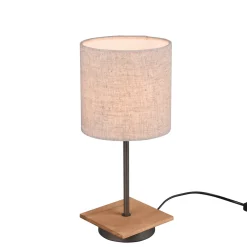 Lampada da tavolo con base in legno Elmau Trio