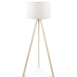 Lampada da terra 115 cm paralume bianco Minimal
