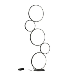 Lampada da terra 5 LED Rondo nero Trio