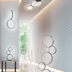 Lampada da terra 5 LED Rondo nero Trio