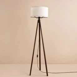 Lampada da terra con paralume bianco 140 cm Ayd