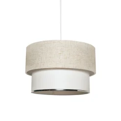 Lampadario 30 cm Spiral crema e bianco