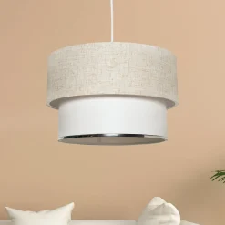 Lampadario 30 cm Spiral crema e bianco