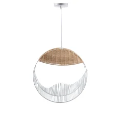 Lampadario bianco e beige Ronnie