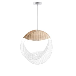 Lampadario bianco e beige Ronnie