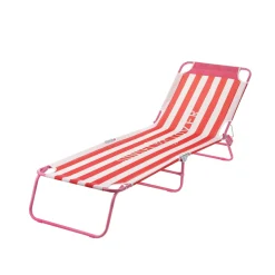 Lettino prendisole pieghevole rosse blu Sunset