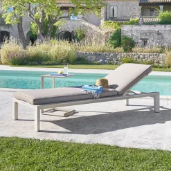 Lettino prendisole reclinabile Evasion argilla