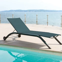 Lettino prendisole 201x99x80 cm Milenio blu