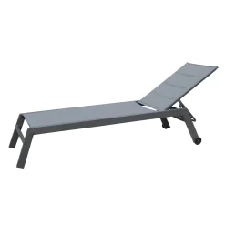 Lettino reclinabile antracite Formentera
