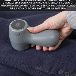 Levapelucchi digitale senza fili e ricaricabile antracite