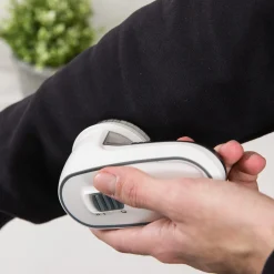 Levapelucchi elettrico bianco e grigio