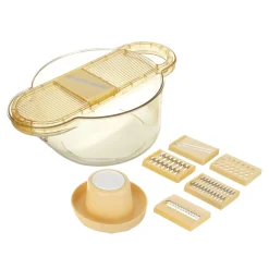 Mandolina 6 lame intercambaibili giallo  con contenitore