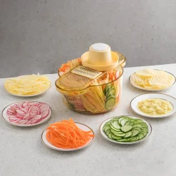 Mandolina 6 lame intercambaibili giallo  con contenitore