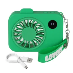 Mini ventilatore portatile verde macchina fotografica