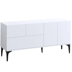 Mobile consolle bianco 150x75x35cm Glise