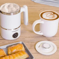 Montalatte elettrico bianco 400 W con display touch multifunzione