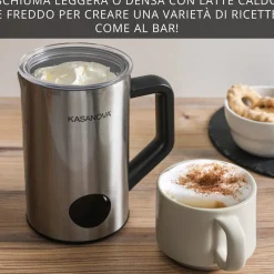 Montalatte elettrico  digitale 6 funzioni 550 W acciaio