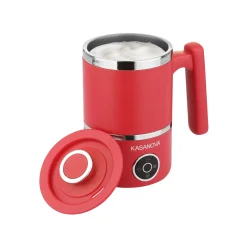 Montalatte elettrico rosso 400 W con display touch multifunzione