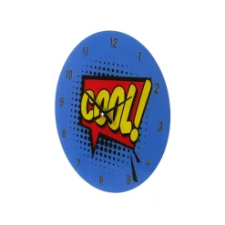 Orologio da parete 30 cm fumetto blu Cool