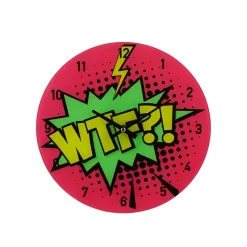 Orologio da parete 30 cm fumetto rosa Wtf