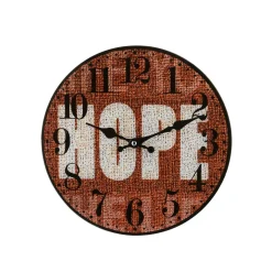 Orologio da parete 30 cm marrone scritta Hope
