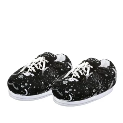 Pantofole sneaker nere gatto spazio taglia unica