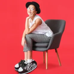 Pantofole sneaker zebrate taglia unica