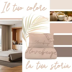 Parure copripiumino 1 piazza e mezza I love beige Quotes