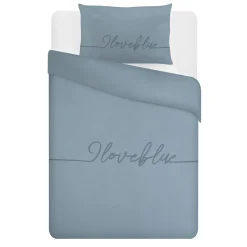Parure copripiumino 1 piazza e mezza I love blue Quotes