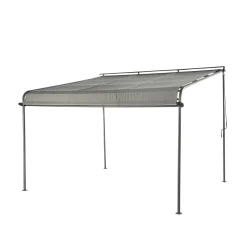 Pergola da giardino 400x300x280 cm Madere grigio