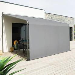 Pergola da giardino 400x300x280 cm Madere grigio