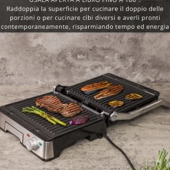 Piastra elettrica 2000 W griglie staccabili
