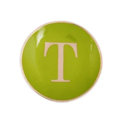 Piattino con iniziale 11 cm lettera T