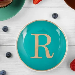 Piattino con iniziale 11 cm lettera R