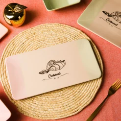 Piatto da portata croissant 33x17 cm in terracotta Cake