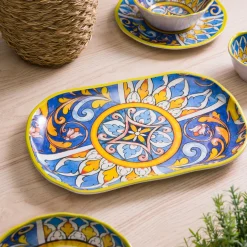 Piatto da portata in melammina 36x23 cm Portocervo