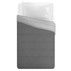 Piumino singolo microfibra Datex fumo grigio