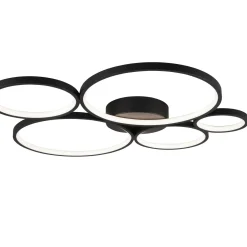 Plafoniera 5 LED Rondo nero Trio