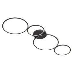 Plafoniera 4 LED Rondo nero Trio