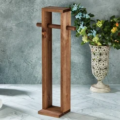 Porta carta igienica colonna in legno