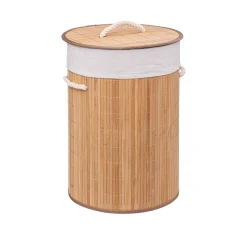 Portabiancheria rotondo bambù 37x50cm