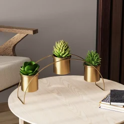 Portavasi oro 3 posti 40x20x10 cm